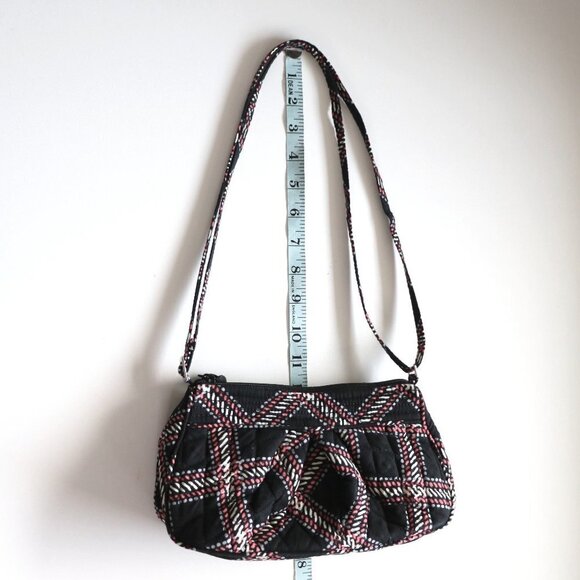Vera Bradley Minsk Plaid Quilt Adjustable Strap Top Zip Lined Red Crossbody Bag - Picture 11 of 13